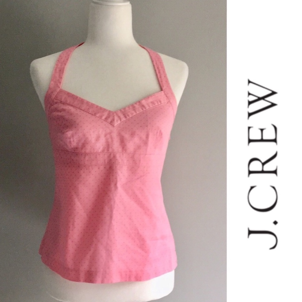 J. Crew Pink Polka Dot Halter Top, Rockabilly